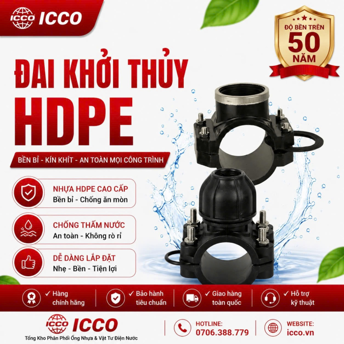 ĐAI KHỞI THUỶ HDPE