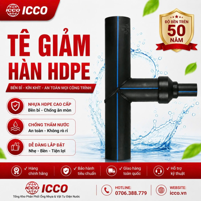 TÊ GIẢM HÀN HDPE