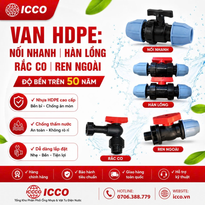 VAN KHOÁ NHỰA HDPE