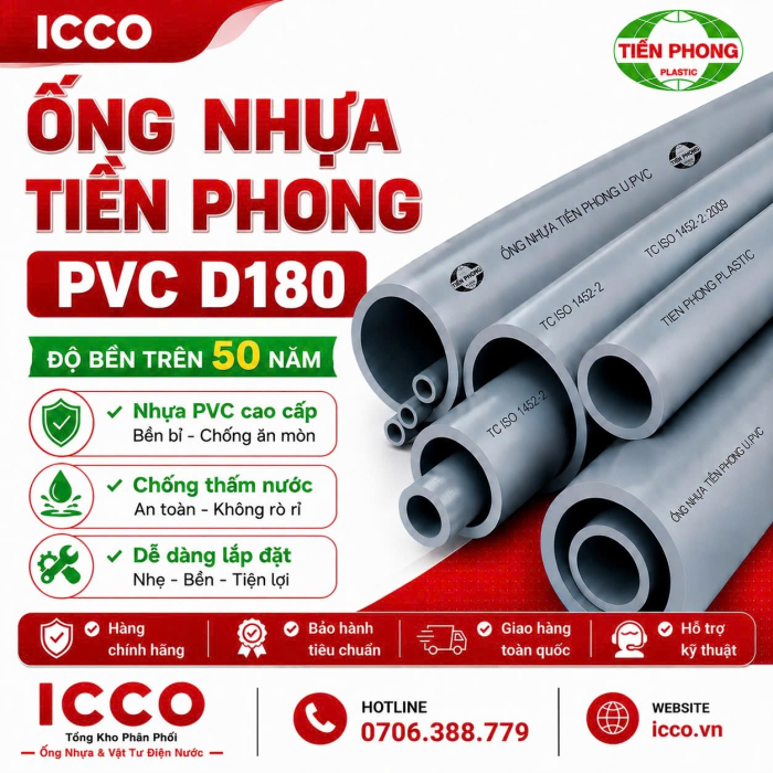 ỐNG NHỰA PVC D180