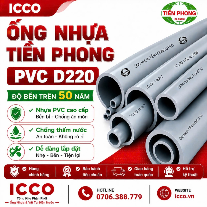 ỐNG NHỰA PVC D220