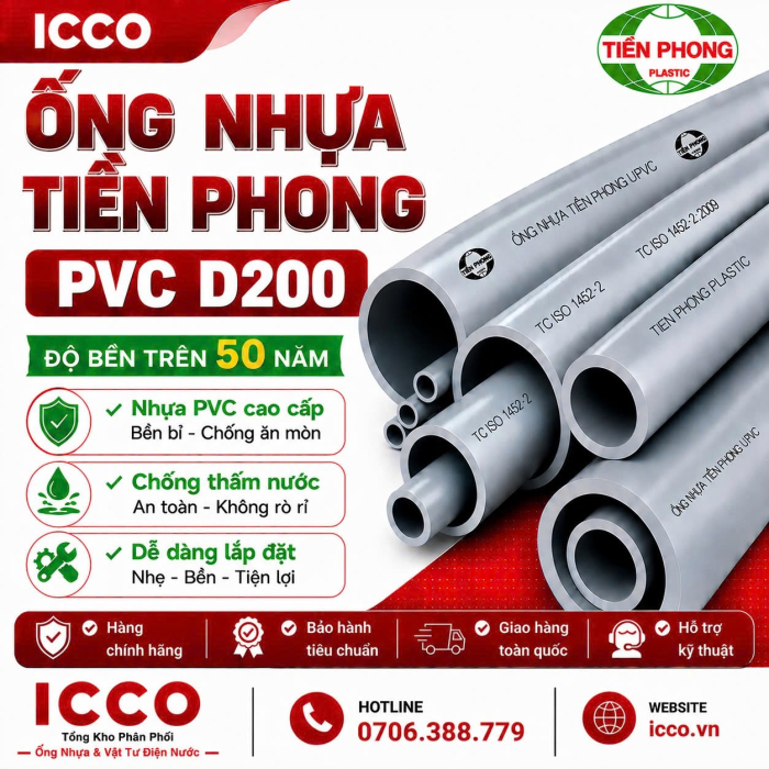 ỐNG NHỰA PVC D200