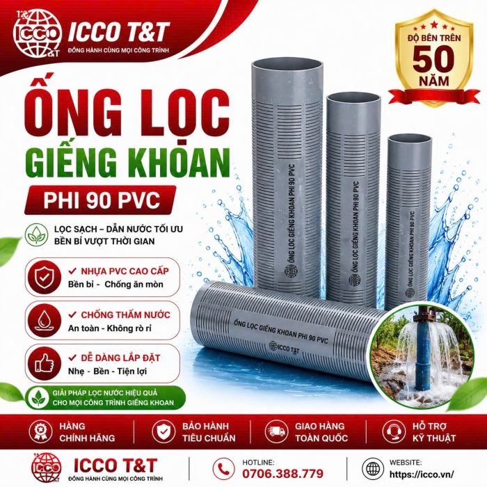 ỐNG LỌC GIẾNG KHOAN D90