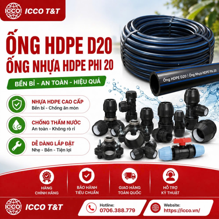 ỐNG HDPE D20 | ỐNG NHỰA HDPE PHI 20