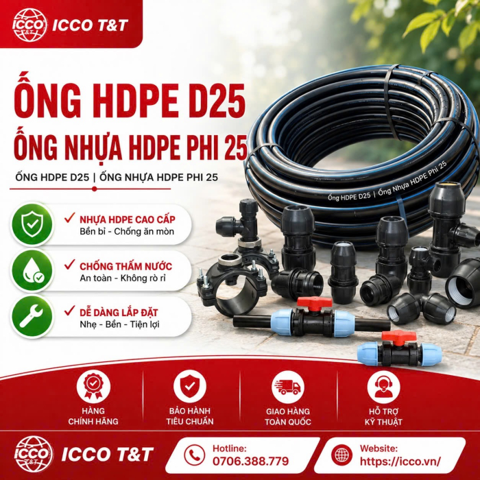 ỐNG HDPE D25 | ỐNG NHỰA HDPE PHI 25