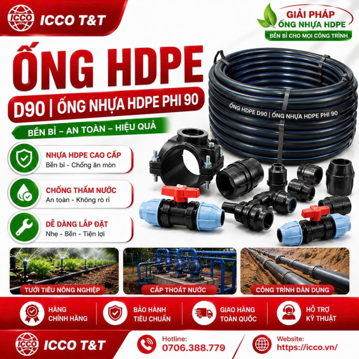 ỐNG HDPE D90 | ỐNG NHỰA HDPE PHI 90