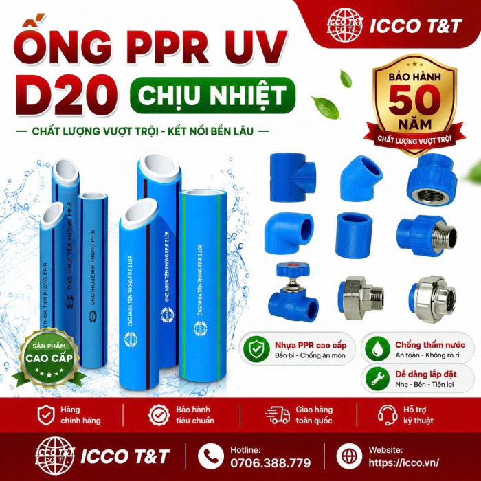 ỐNG PPR UV D20 CHỊU NHIỆT