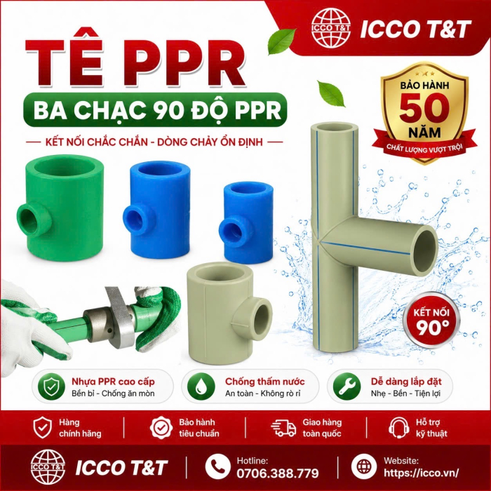 TÊ PPR | BA CHẠC 90 ĐỘ PPR