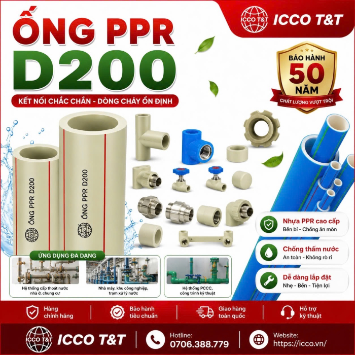 ỔNG PPR D200