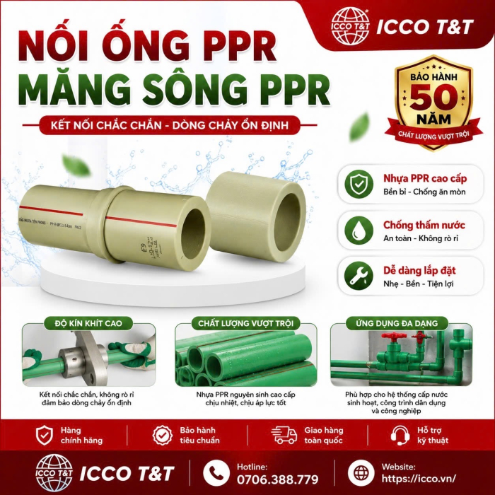 NỐI ỐNG PPR | MĂNG SÔNG PPR