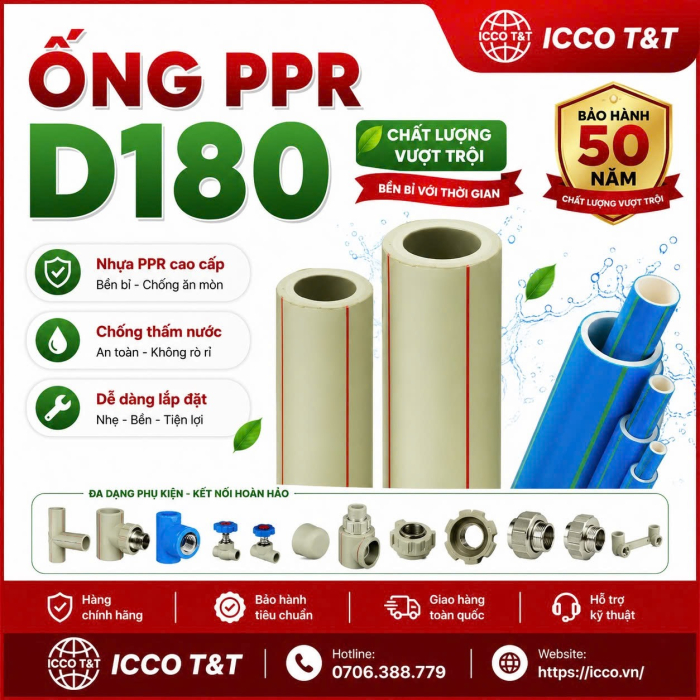 ỔNG PPR D180