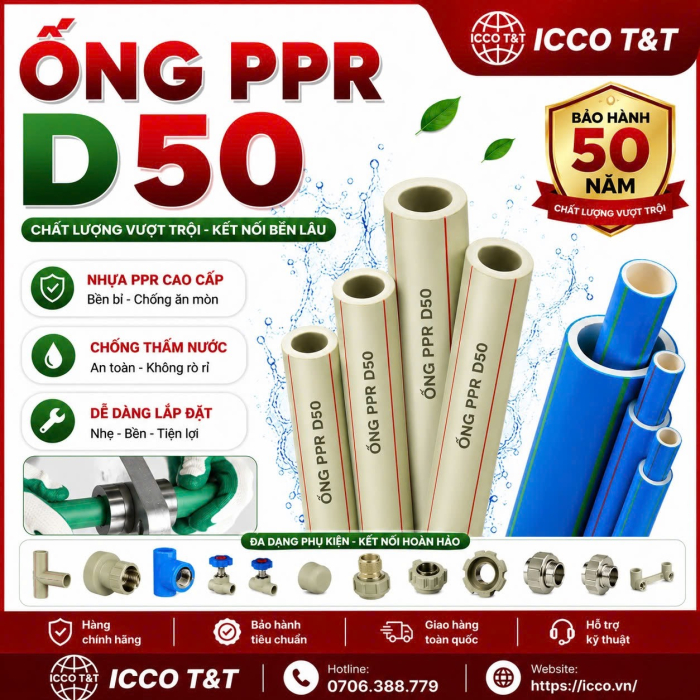 ỔNG PPR D50