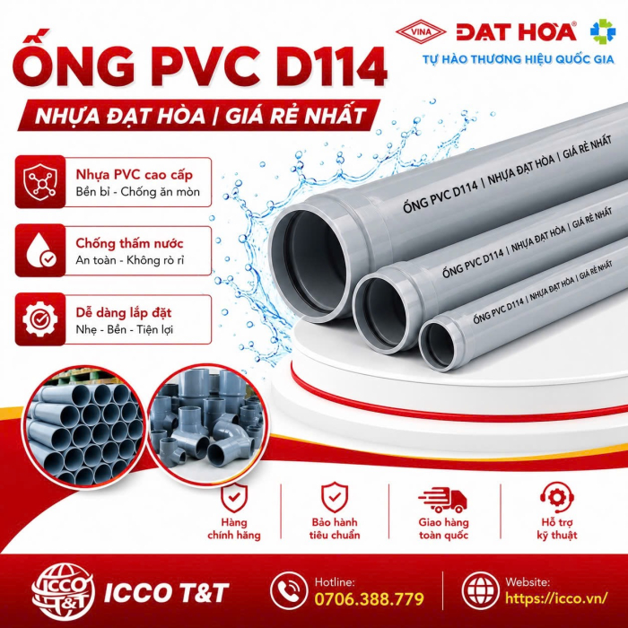 Ống PVC D114 l Nhựa Đạt Hòa 